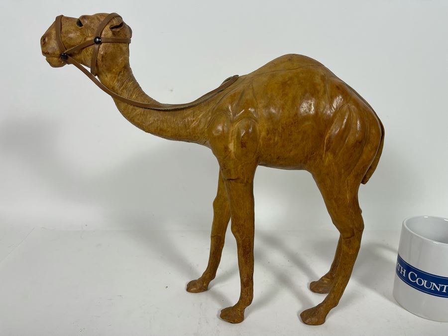 Leather Wrapped Camel Sculpture 15W X 13H [Photo 3]