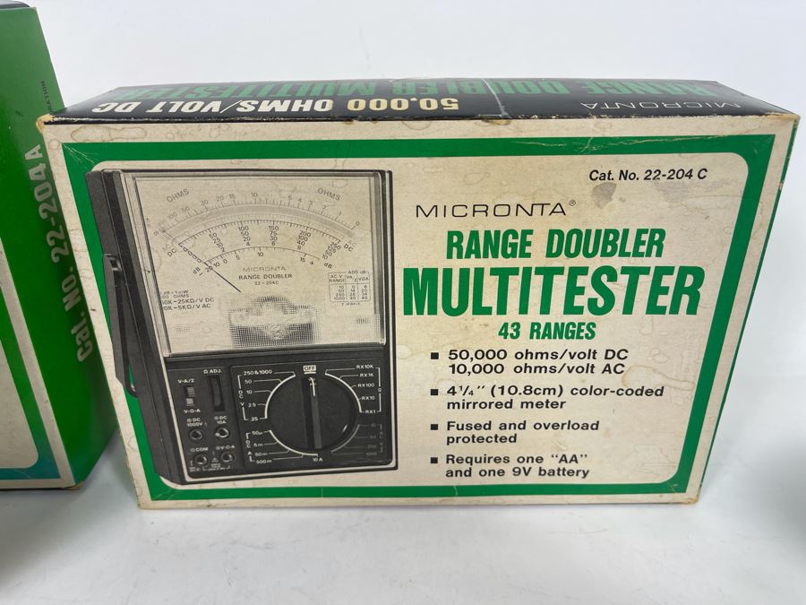 Pair Of Micronta Range Doubler Multitesters Volt Meters