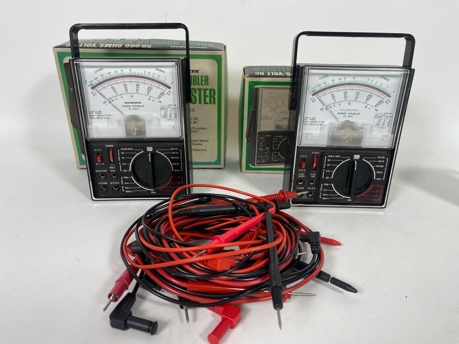 Pair Of Micronta Range Doubler Multitesters Volt Meters [Photo 2]