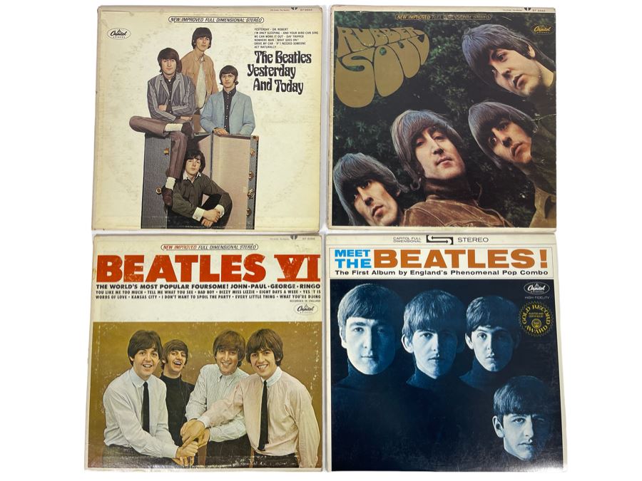 (4) The Beatles Vinyl Records