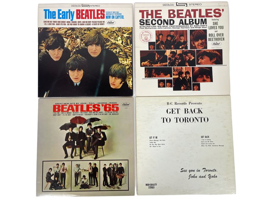 (4) The Beatles Vinyl Records