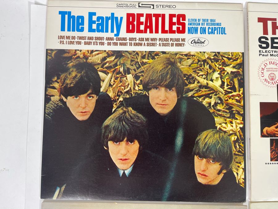 (4) The Beatles Vinyl Records