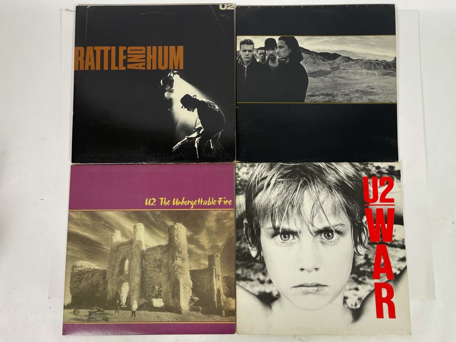 (4) U2 Vinyl Records