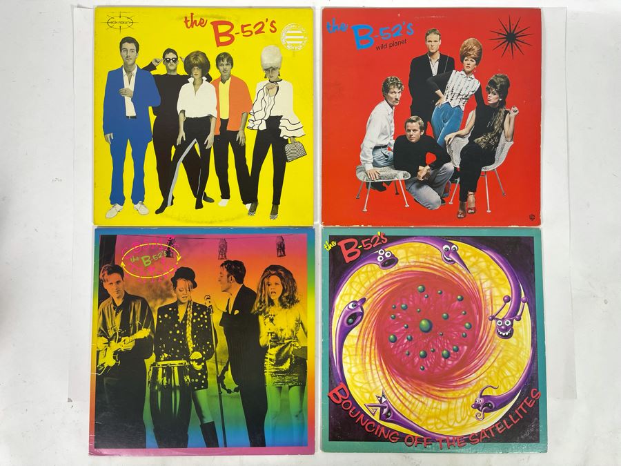(4) The B-52’s Vinyl Records Including Promo Copy Of Debut Album BSK 3355 [Photo 1]