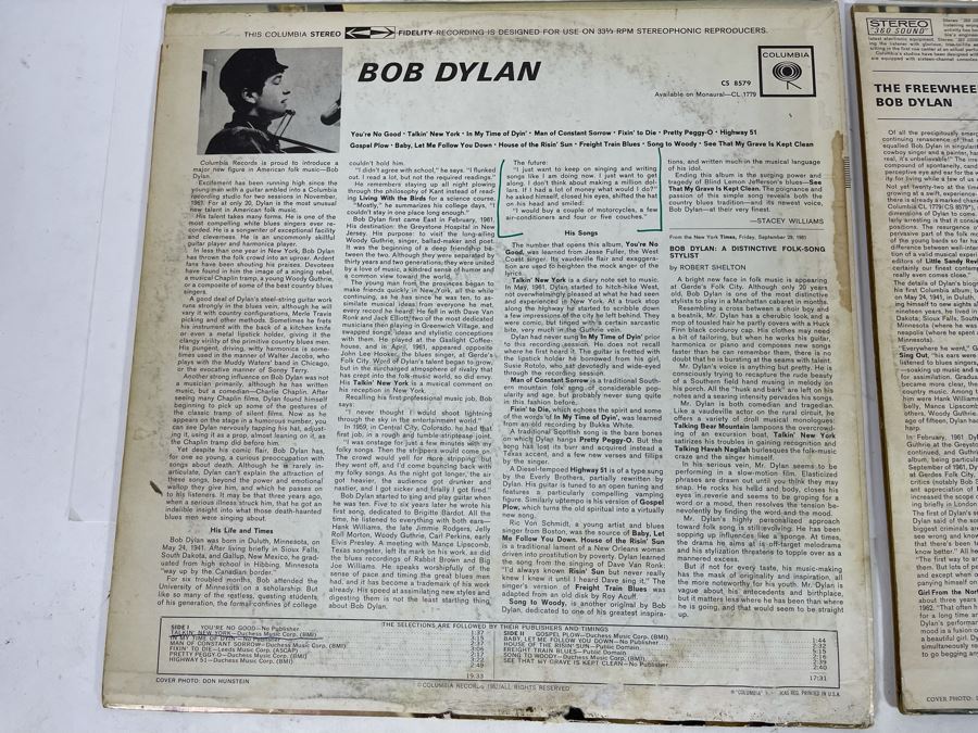 JUST ADDED - Bob Dylan Vinyl Record Lot [Photo 10]
