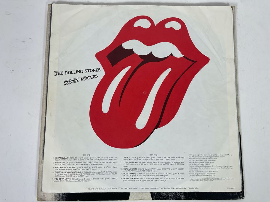 The Rolling Stones Sticky Fingers Vinyl Record COC 59100 With Original Andy Warhol Working Jean Zipper [Photo 7]