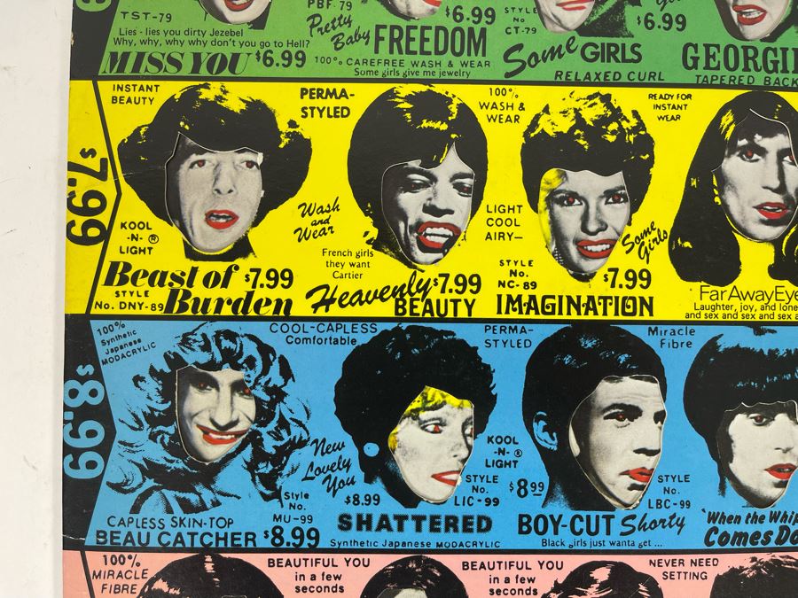The Rolling Stones Some Girls Vinyl Record COC 39108 1st Version Die Cut With Celebrity Faces [Photo 5]