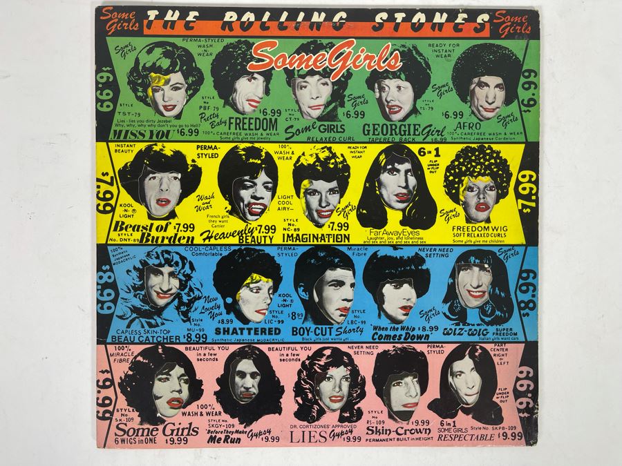 The Rolling Stones Some Girls Vinyl Record COC 39108 1st Version Die Cut With Celebrity Faces [Photo 1]