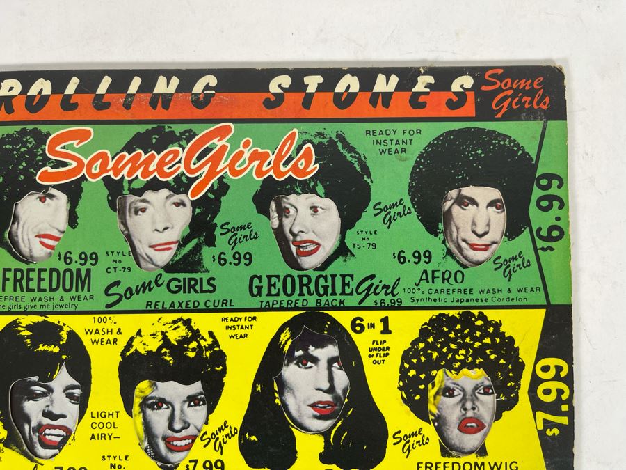 The Rolling Stones Some Girls Vinyl Record COC 39108 1st Version Die Cut With Celebrity Faces [Photo 3]