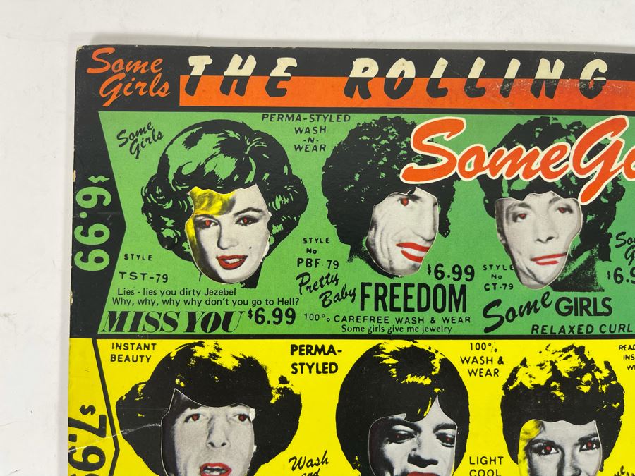 The Rolling Stones Some Girls Vinyl Record COC 39108 1st Version Die Cut With Celebrity Faces [Photo 2]