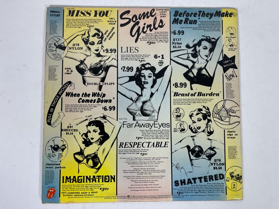 The Rolling Stones Some Girls Vinyl Record COC 39108 1st Version Die Cut With Celebrity Faces [Photo 8]