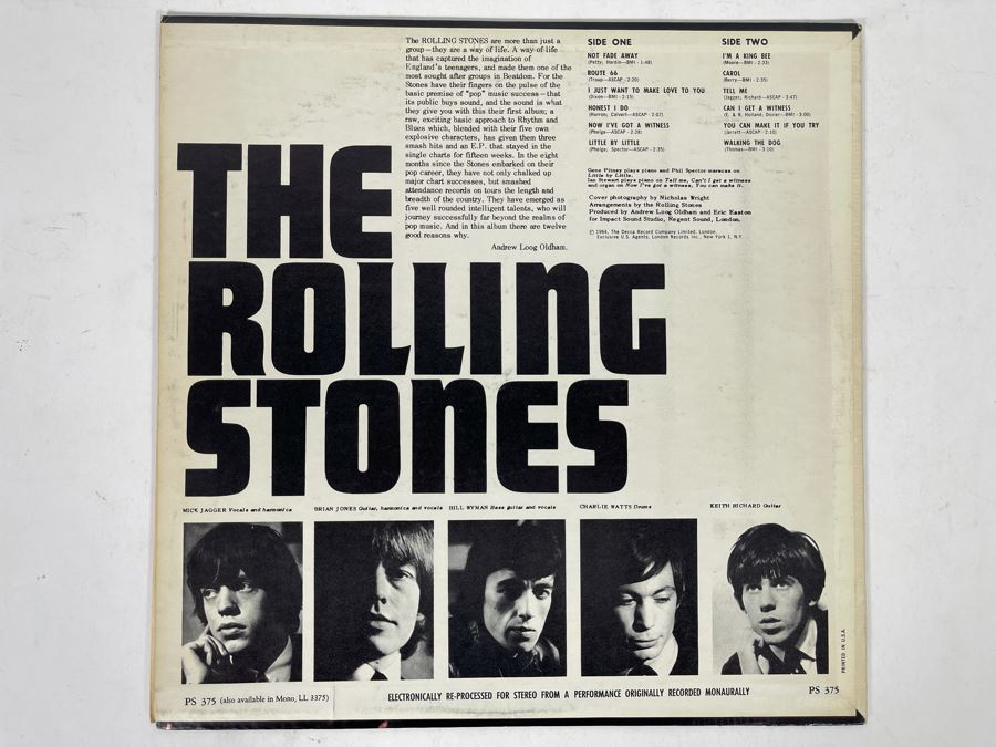 The Rolling Stones England's Newest Hit Makers Vinyl Record PS 375 [Photo 3]