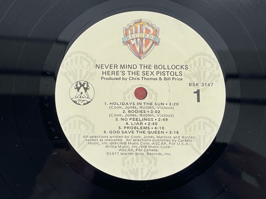 Never Mind The Bollocks Here’s The Sex Pistols Vinyl Record BSK 3147 [Photo 4]