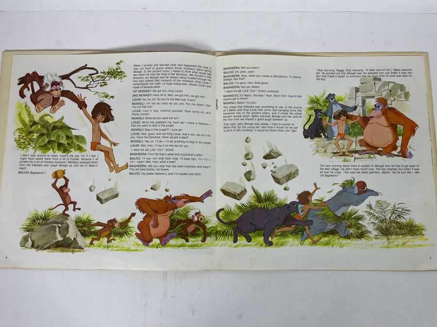 Disneyland Records Walt Disney The Jungle Book Vinyl Record With Book 3948 [Photo 7]