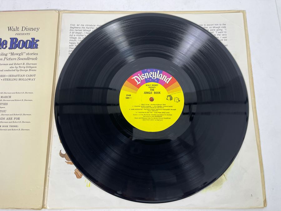 Disneyland Records Walt Disney The Jungle Book Vinyl Record With Book 3948 [Photo 11]