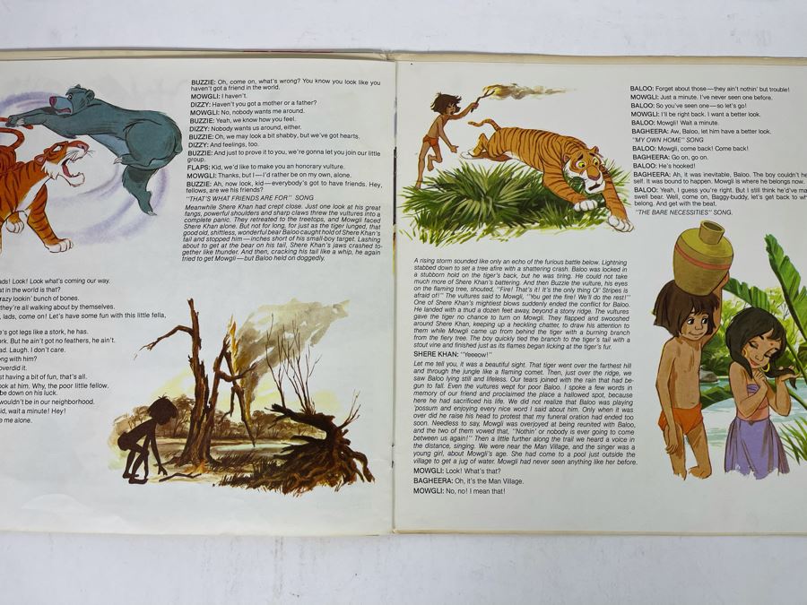 Disneyland Records Walt Disney The Jungle Book Vinyl Record With Book 3948 [Photo 9]