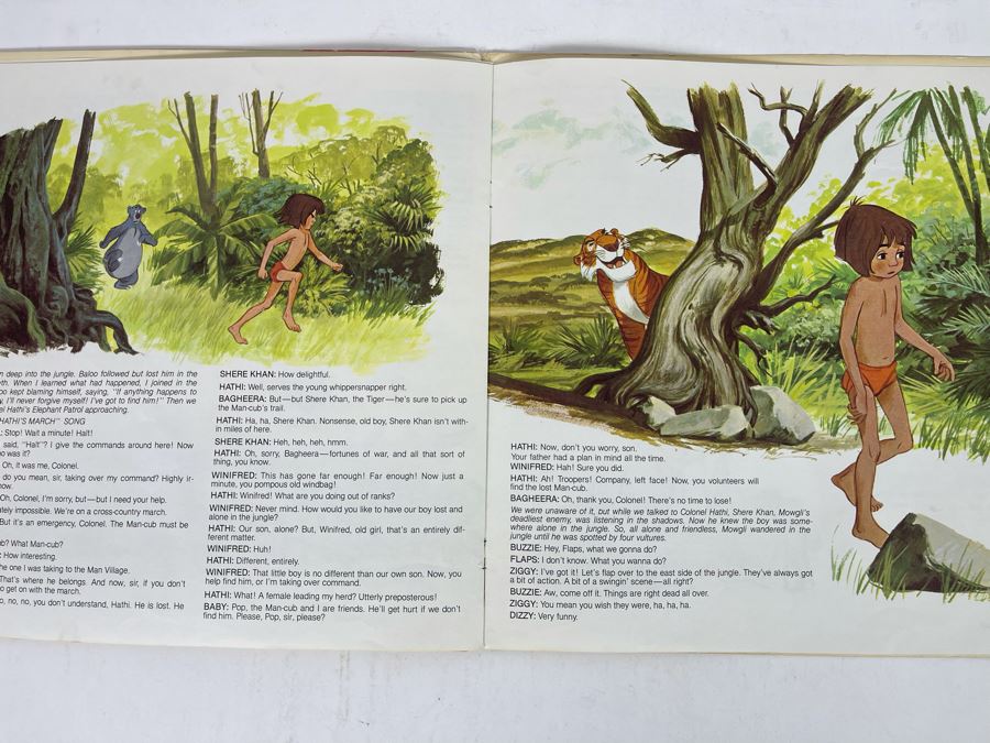 Disneyland Records Walt Disney The Jungle Book Vinyl Record With Book 3948 [Photo 8]