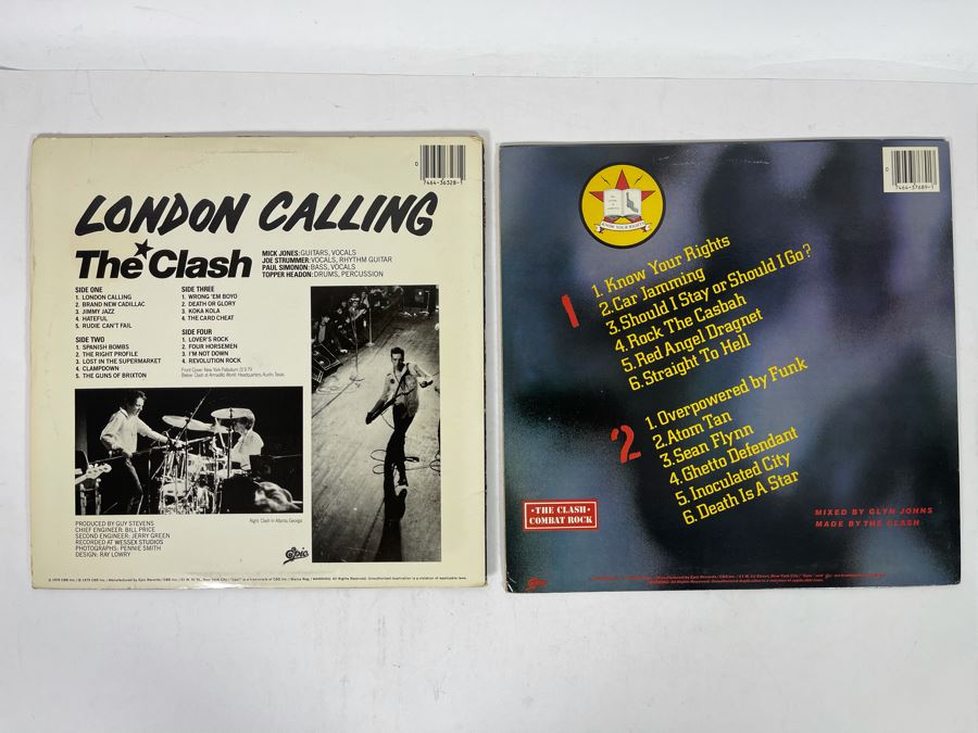 (2) The Clash Vinyl Records