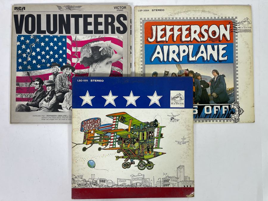 (3) Jefferson Airplane Vinyl Records