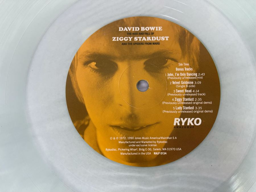 (3) David Bowie Vinyl Records Including Limited Edition Clear Vinyl The Rise And Fall Of Ziggy Stardust And The Spiders RALP 0134 [Photo 16]