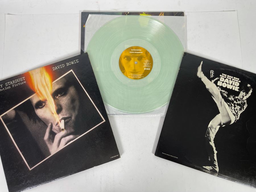 (3) David Bowie Vinyl Records Including Limited Edition Clear Vinyl The Rise And Fall Of Ziggy Stardust And The Spiders RALP 0134 [Photo 1]