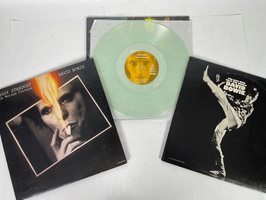 (3) David Bowie Vinyl Records Including Limited Edition Clear Vinyl The Rise And Fall Of Ziggy Stardust And The Spiders RALP 0134 [Photo 12]