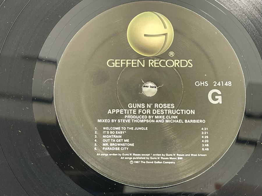 Guns N’ Roses Appetite For Destruction Vinyl Record [Photo 6]