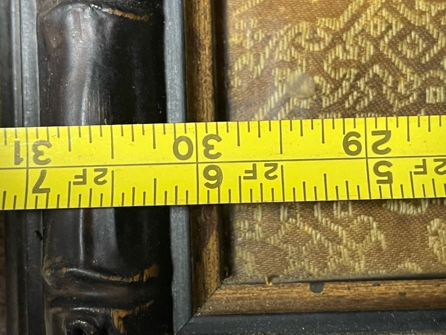 Antique Original Tibetan Thangka Painting With Silk Brocade 30 X 45.5 Nicely Framed - See Photos For Details (Back Of Thangka Contains Chinese Writing) [Photo 13]