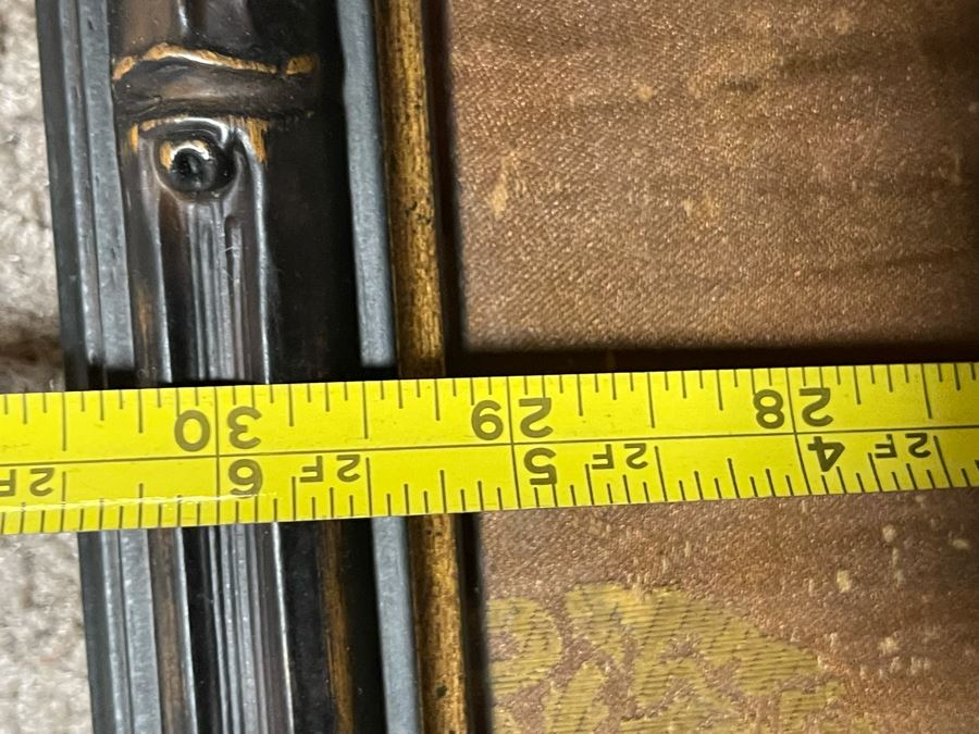 Antique Original Tibetan Thangka Painting With Silk Brocade 29 X 45.5 Nicely Framed - See Photos For Details [Photo 20]