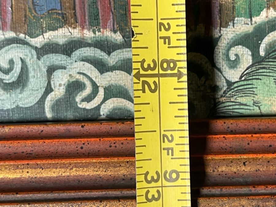 Antique Original Tibetan Thangka Painting 24.5 X 32.5 Nicely Framed - See Photos For Details	 [Photo 28]