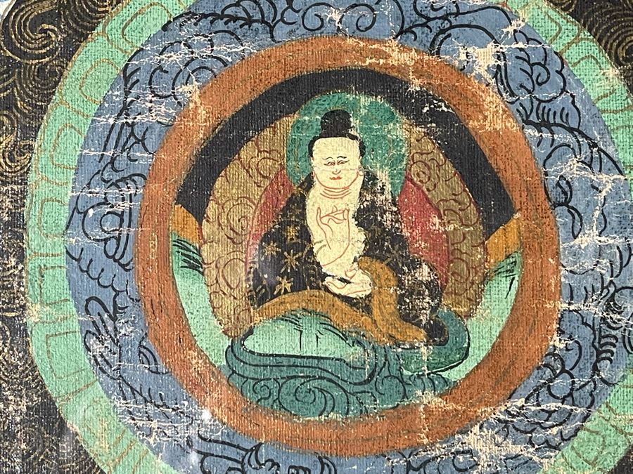 Antique Original Tibetan Thangka Painting 24.5 X 32.5 Nicely Framed - See Photos For Details	 [Photo 26]