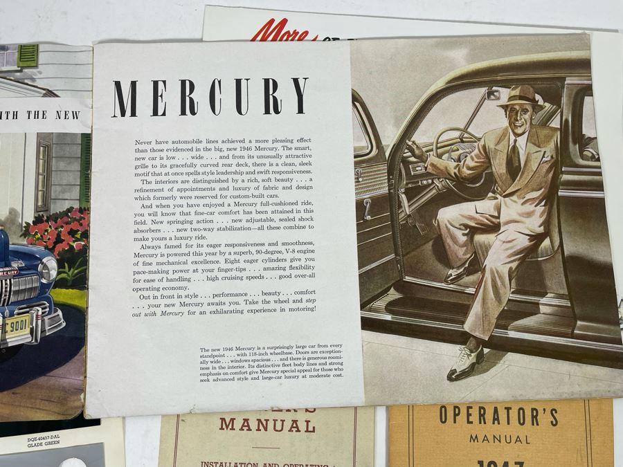 1947 Mercury V-8 Operator’s Manual And Various Vintage 1947 Mercury Automobile Ephemera [Photo 11]