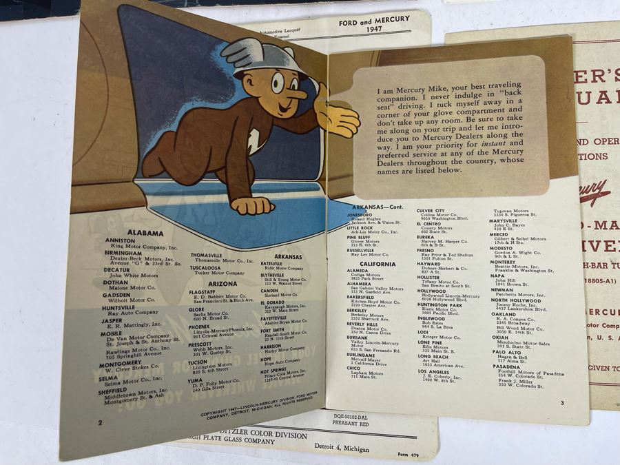 1947 Mercury V-8 Operator’s Manual And Various Vintage 1947 Mercury Automobile Ephemera [Photo 30]