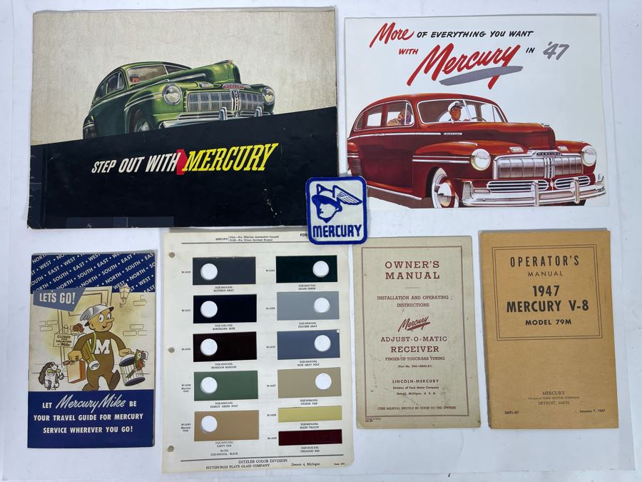 1947 Mercury V-8 Operator’s Manual And Various Vintage 1947 Mercury Automobile Ephemera [Photo 2]