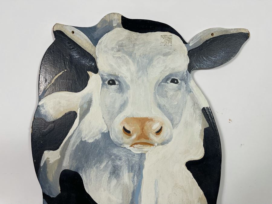 Double-Sided Hand Painted Wooden Cow Plaque 12 X 31 [Photo 4]