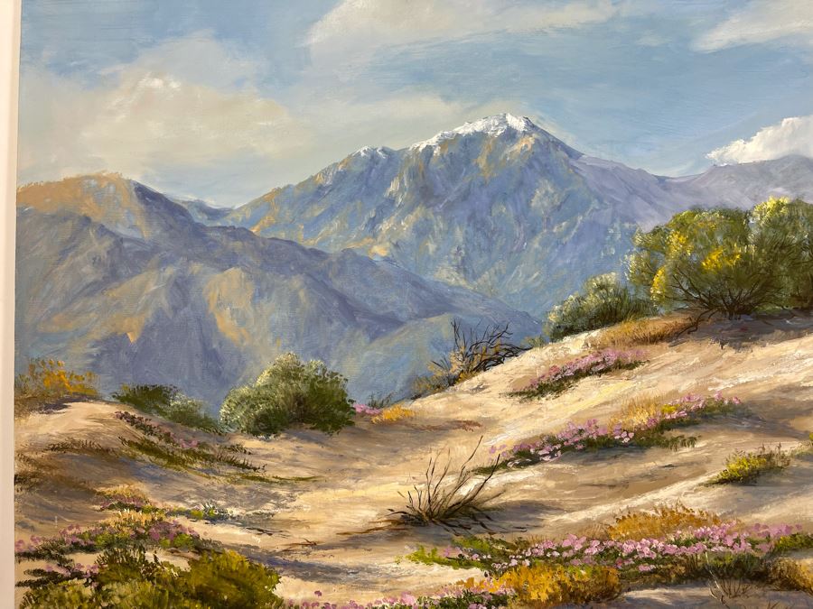 Original Jackie Lewis Bowker Palm Springs Area Desert Painting 40 X 30 [Photo 5]