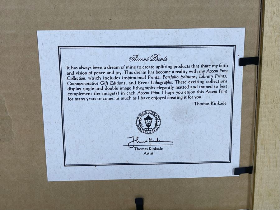 Thomas Kinkade Lithograph Framed 12.5 X 11 [Photo 7]