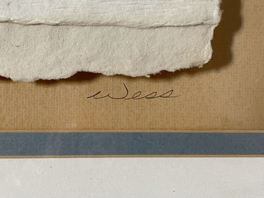 3D Ocean Breaking Wave Paper Artwork Signed Wess Framed 41 X 31 [Photo 12]