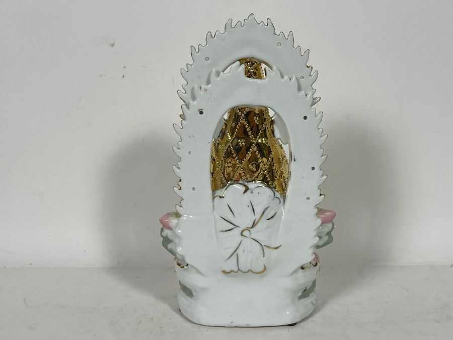 Chinese Porcelain Sitting Guan Yin Kuan Yin Statue 6W X 10H [Photo 10]