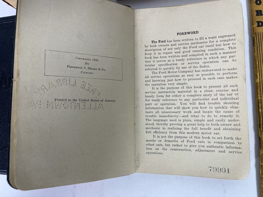 Various FORD Automobile Service Manuals And Books [Photo 7]