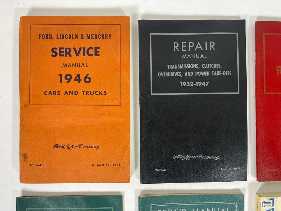 FORD Automobile Service Manuals From 1940s And Various FORD Books