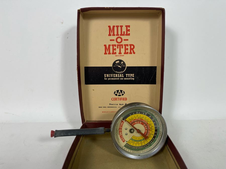 Mile -O- Meter Automobile Gauge By Gale Hall Engineering With Box [Photo 2]