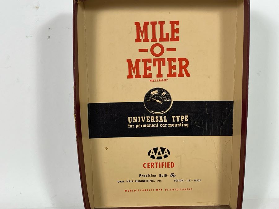 Mile -O- Meter Automobile Gauge By Gale Hall Engineering With Box [Photo 6]