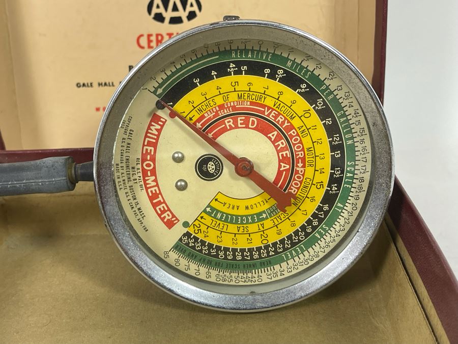 Mile -O- Meter Automobile Gauge By Gale Hall Engineering With Box [Photo 3]