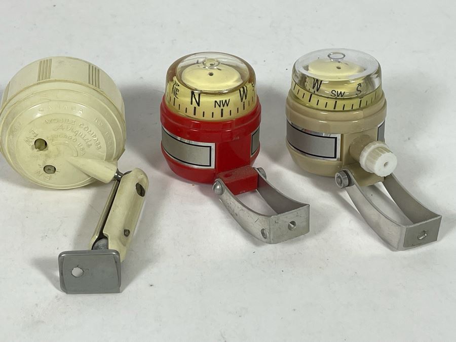 (3) Vintage Automobile Compasses (2) Air Way & (1) Airguide Mobile Compass [Photo 8]
