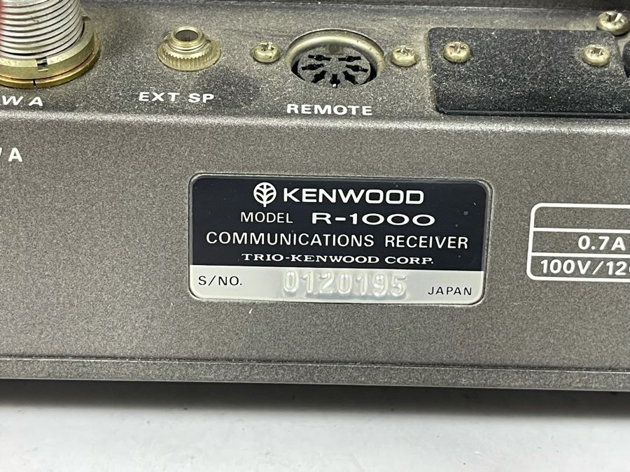 Kenwood Communications Receiver R1000 12.5W X 8D X 5H