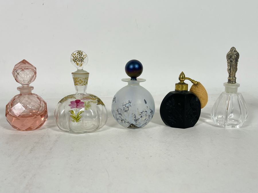 Collection Of Perfume Bottles (Right Bottle Has Sterling Top) [Photo 2]