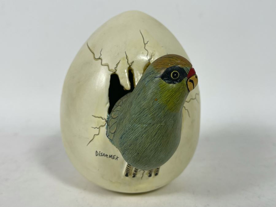 Vintage Disarmex Bird Coming Out Of Egg Figurine Made In Mexico 5.5H [Photo 6]