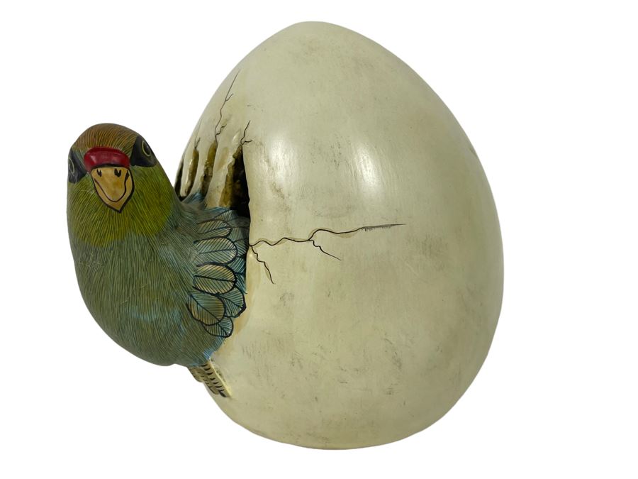 Vintage Disarmex Bird Coming Out Of Egg Figurine Made In Mexico 5.5H [Photo 1]