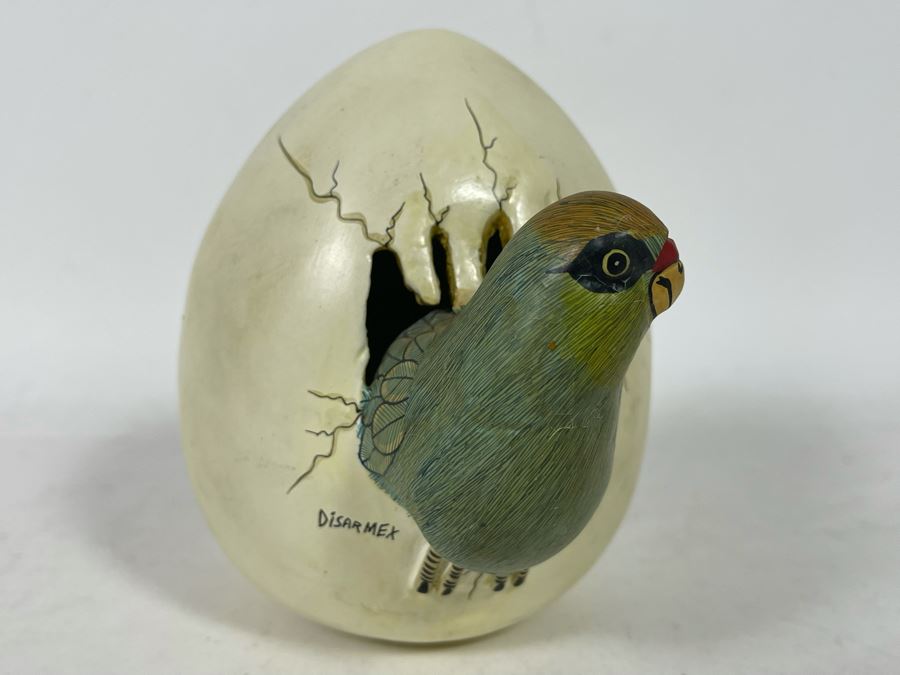 Vintage Disarmex Bird Coming Out Of Egg Figurine Made In Mexico 5.5H [Photo 3]
